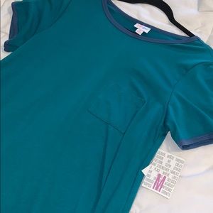 Teal solid lularoe Carly dress